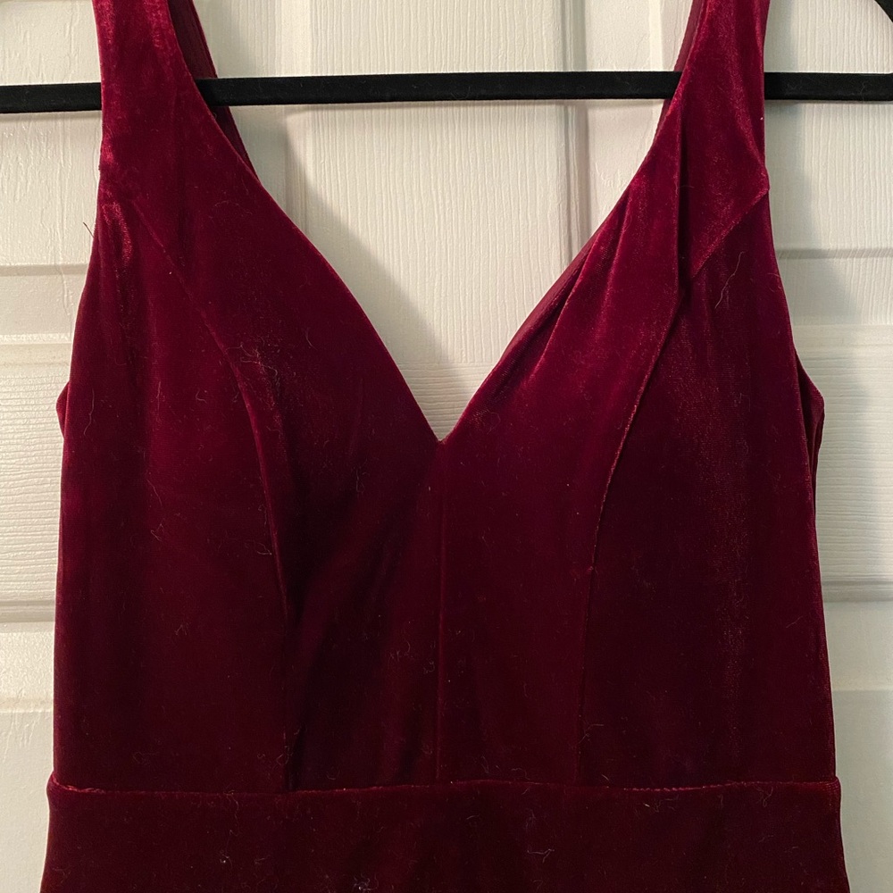 Burgundy velvet dress - Juniors size 3 - Formal - Midnight Doll